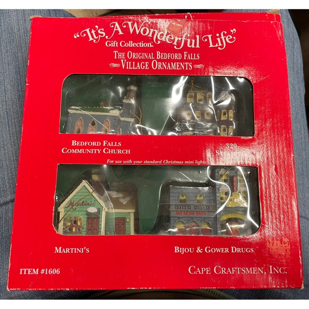 It's A Wonderful Life Gift Collection Original Bedford Falls Village Ornaments!